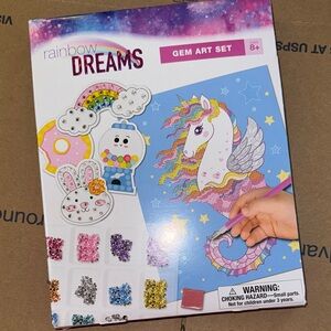 Rainbow Dreams Gem Art Set - Pink, Purple, Blue, Yellow, White